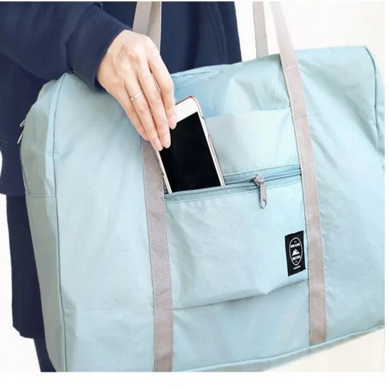 Saco de Viagem Dobrável para Avião - Bolsa Carry-On Leve Grande Capacidade Fim de Semana