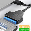 Cabo Adaptador SATA para USB 3.0 - 6 Gbps HDD SSD 2.5" Disco Externo