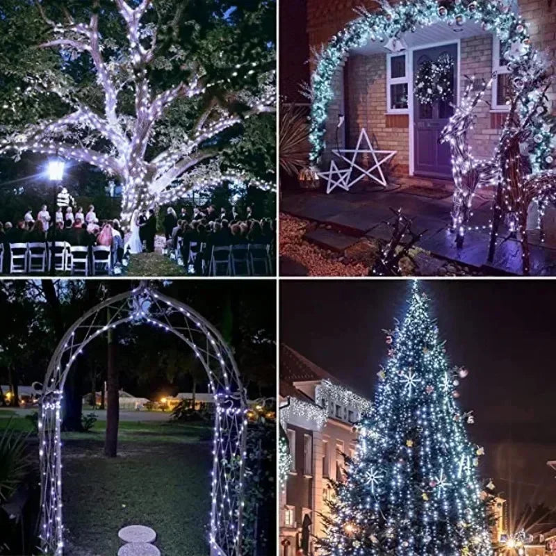 Luzes LED Solares 7M/12M/22M/32M - Guirlanda Decorativa À Prova de Água para Jardim e Festas