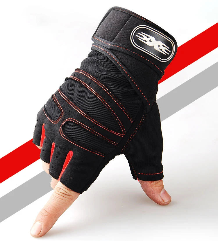 Luvas Ginásio Fitness - Musculação com Suporte Pulso