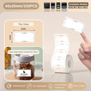 Papel Térmico Niimbot B21/B203/B3S - Etiquetas Autoadesivas Impermeáveis Resistentes a Óleo e Rasgos