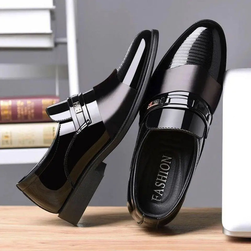Sapatos Formais Masculinos Couro Minimalistas - Antiderrapantes Trabalho