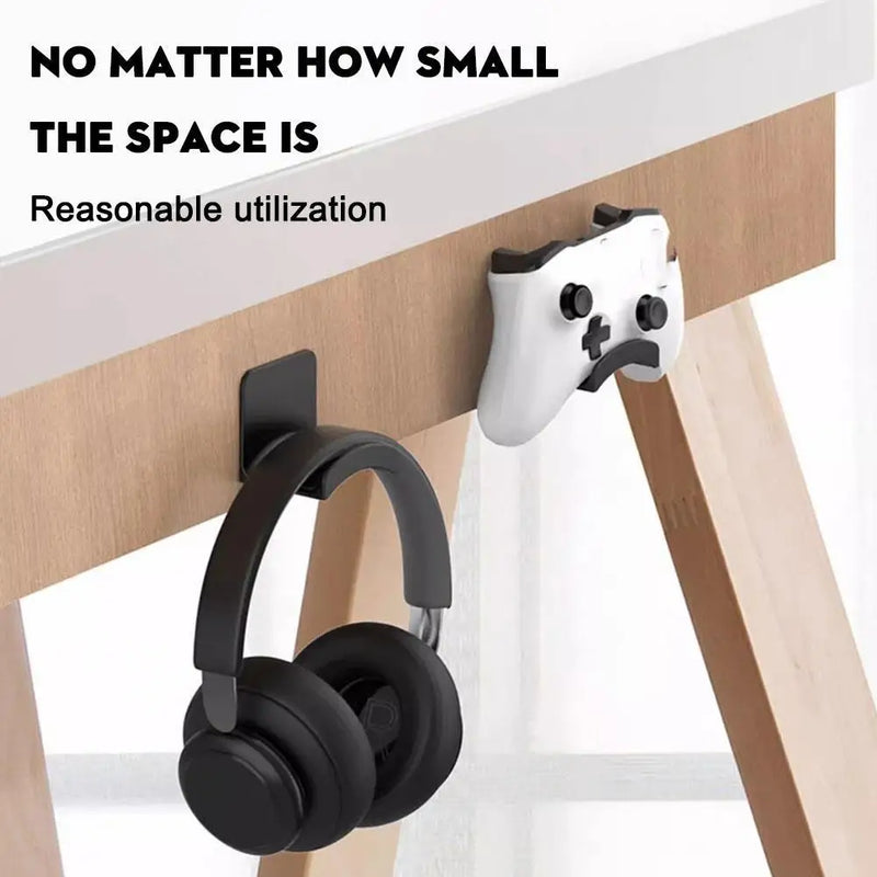 Suporte de Parede Universal para Auriculares - Gancho para Headset Gaming e Comando