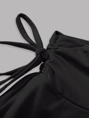 Saia Cor Sólida Verão 2025 - Cintura Alta Elástica Ajustada Moda