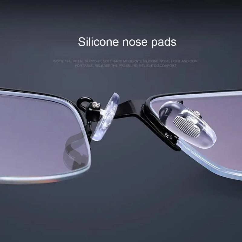 Óculos Meia Armação Anti-Luz Azul - Fashion Transparentes Confortáveis Anti-Radiação
