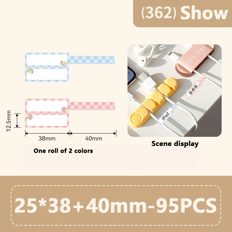 Rolo de Etiquetas Térmicas Adesivas Niimbot 2 Polegadas - Papel Colorido Impermeável para Impressora B1 B21