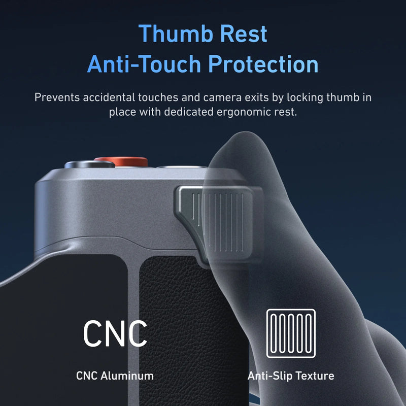 TELESIN Grip Magnético para iPhone 17 Pro/Max - Controlo Bluetooth Remoto Câmara Vlog Selfie