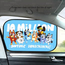 Cortina Protetor Solar Bluey para Carro - Dobrável UV Proteção Universal para Crianças