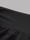 Saia Cor Sólida Verão 2025 - Cintura Alta Elástica Ajustada Moda