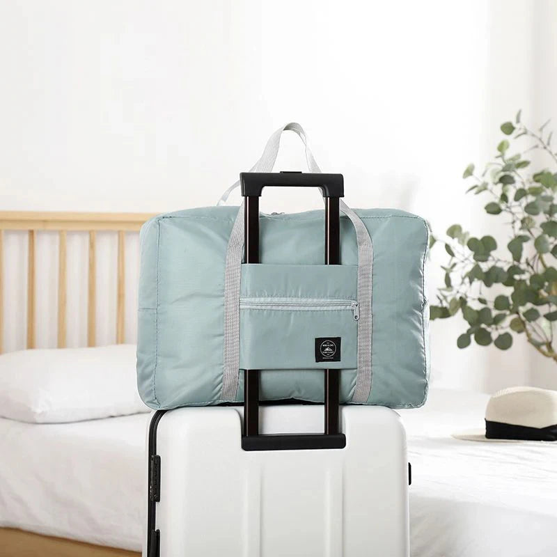 Saco de Viagem Dobrável para Avião - Bolsa Carry-On Leve Grande Capacidade Fim de Semana