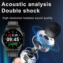 DAORKOW New 2 IN 1 Smart Watch TWS Earphone NFC Heart Rate Blood Oxygen Fitness Tracker Sport Watch Wireless Call Smartwatch Men