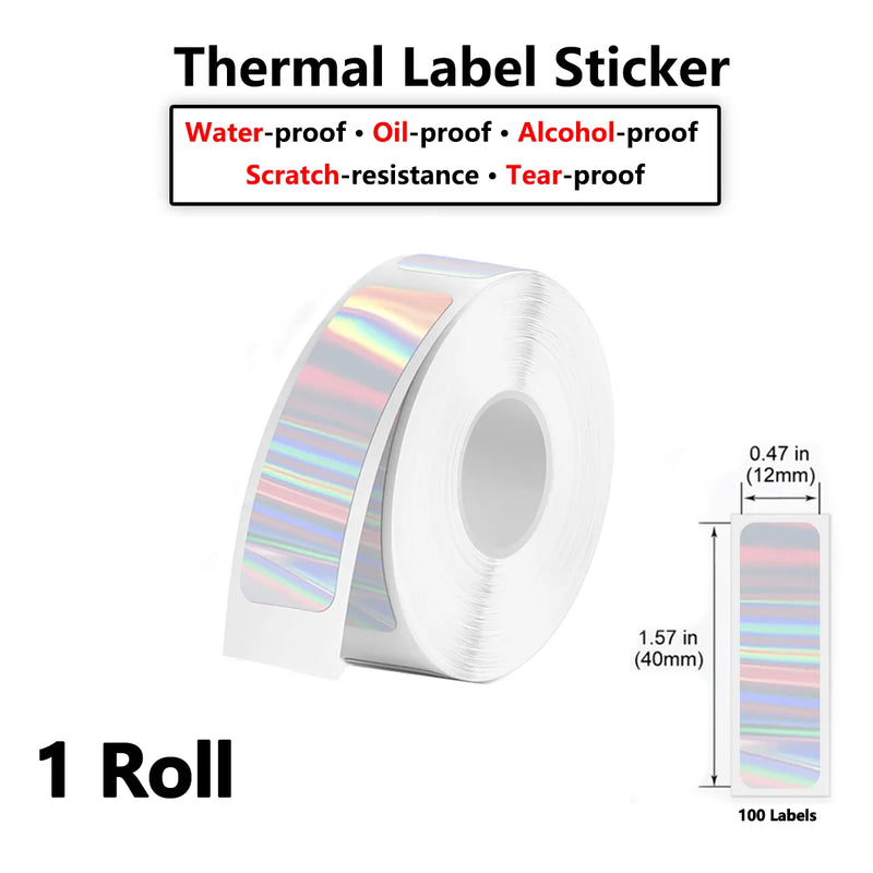 Etiquetas Térmicas D30 Multi-Tamanhos Impermeáveis - Adesivos para Organização Cozinha Escritório Cabos D30 Q30