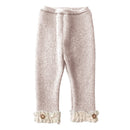 Leggings Criança Inverno Veludo - Renda Quentes Menina Natal Halloween