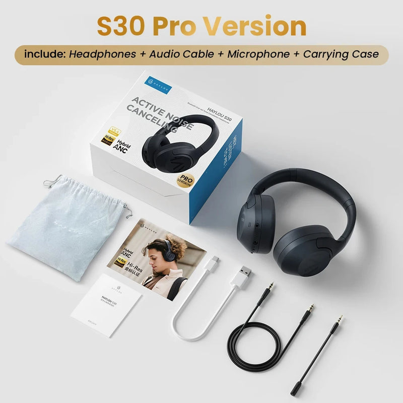 🎧 Haylou S30 Bluetooth 5.4 | Headphone Over-ear com ANC, 80h Bateria, Som HD