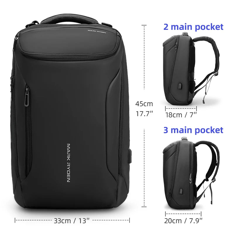 Mochila Laptop MARK RYDEN 17 Polegadas - Viagem Espaçosa COMPACTO PRO para Homens