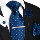 Conjunto Gravata Xadrez Castanho - Seda 8cm com Acessórios