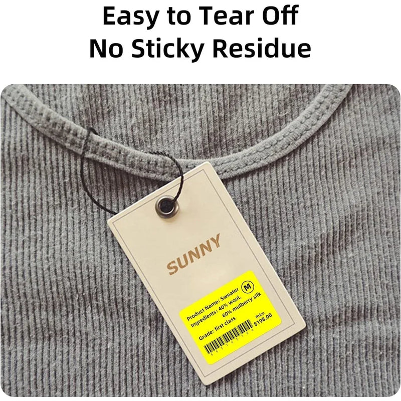 Papel Térmico Niimbot B21/B203/B3S - Etiquetas Autoadesivas Impermeáveis Resistentes a Óleo e Rasgos