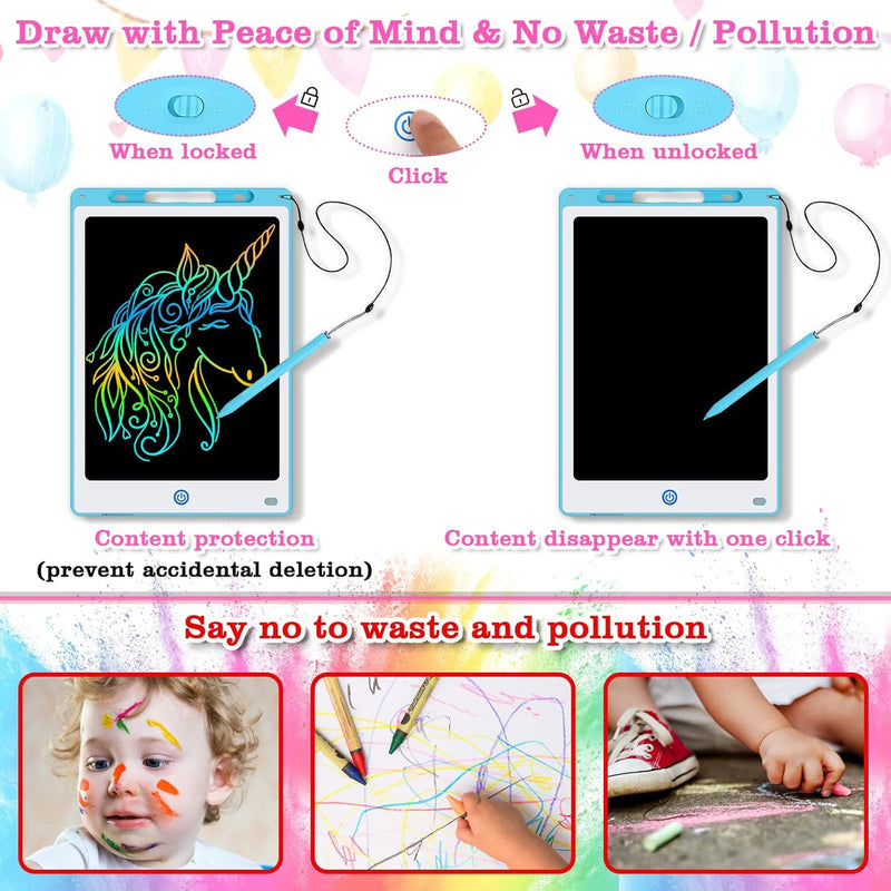 Tablet Gráfico LCD 16/12/10/8.5 Polegadas - Desenho Colorido para Crianças 3-8 Anos