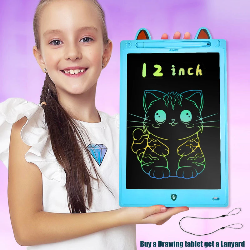 Tablet Gráfico LCD 16/12/10/8.5 Polegadas - Desenho Colorido para Crianças 3-8 Anos