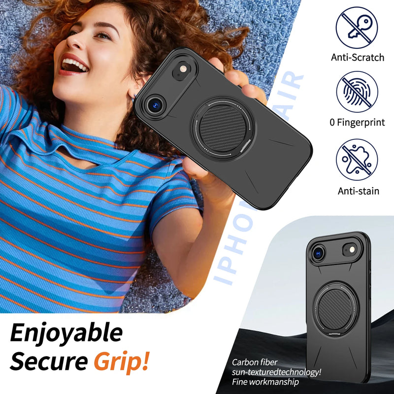 Capa Anti-Choque iPhone 17/16/15/14/13/12 Pro Max - Proteção Premium TPU+PC