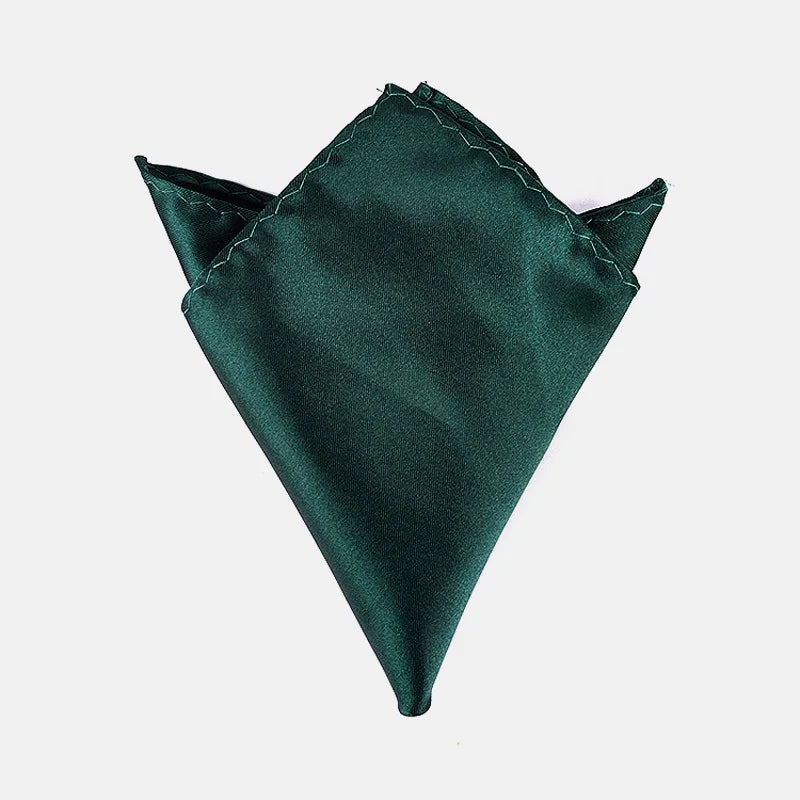 Lenços de Bolso Masculinos Luxo - Cores Sólidas Branco Preto Vermelho Poliéster 22x22cm