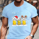 T-Shirt Natal Cerveja Humor - Reinbeer Pai Natal Luzes Xmas Festa Streetwear