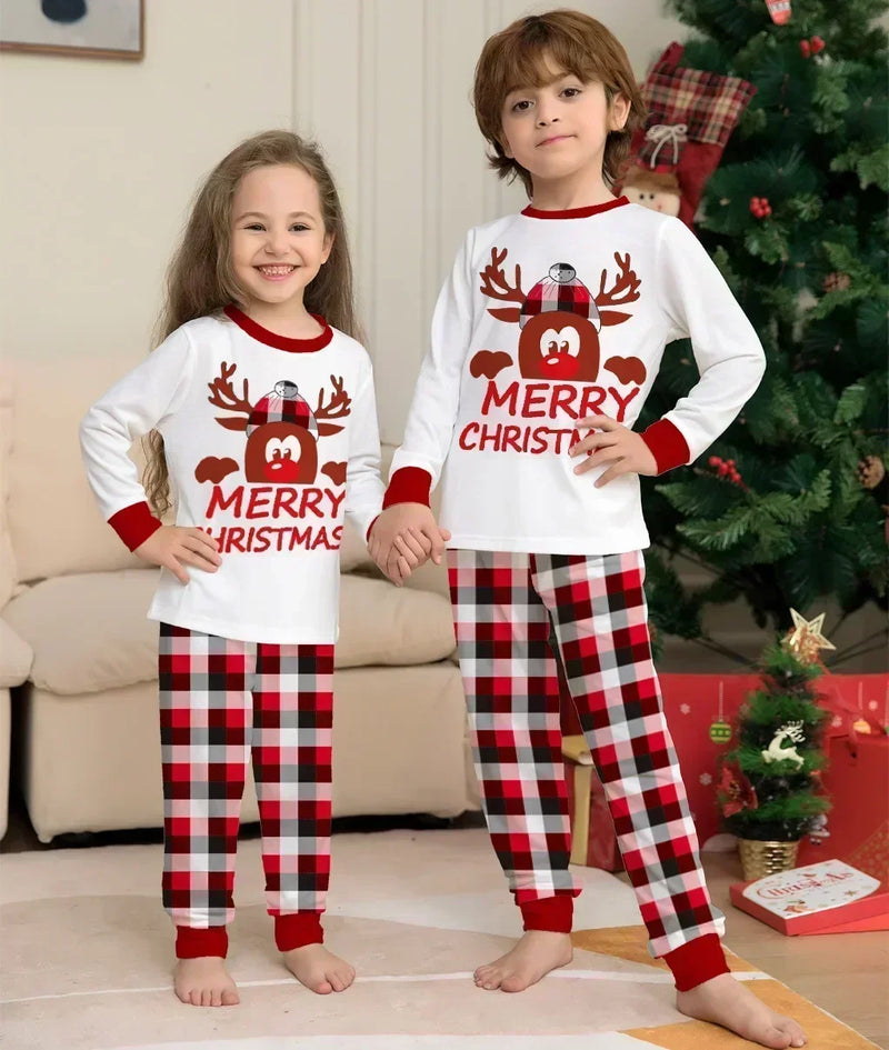 Pijamas Natal 2025 Cartoon - Conjunto 2 Peças Família Xmas Macio Fofo