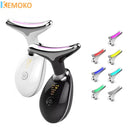 Dispositivo de Beleza EMS 7 Cores LED - Lifting Facial e Pescoço Anti-Rugas