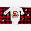Body Bebé Primeiro Natal - My 1st Christmas Manga Comprida Romper Xmas