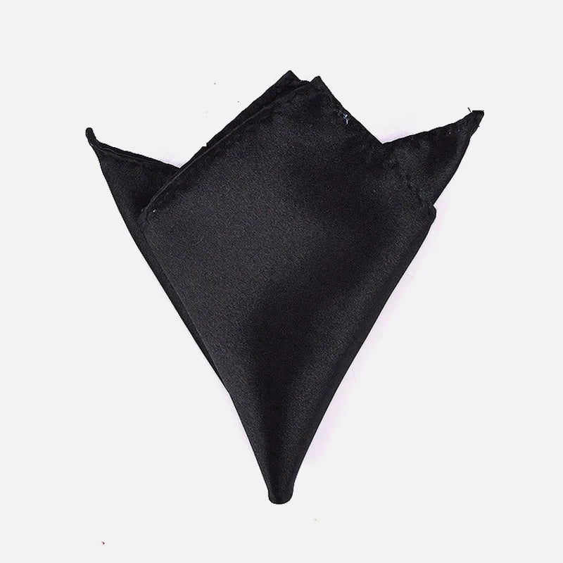 Lenços de Bolso Masculinos Luxo - Cores Sólidas Branco Preto Vermelho Poliéster 22x22cm