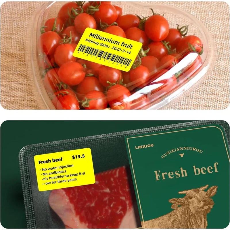 Papel Térmico Niimbot B21/B203/B3S - Etiquetas Autoadesivas Impermeáveis Resistentes a Óleo e Rasgos