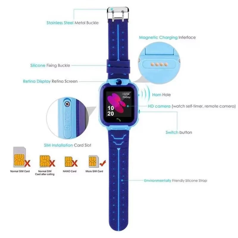 Smartwatch Xiaomi para Crianças - GPS SOS Chamadas Câmara À Prova de Água