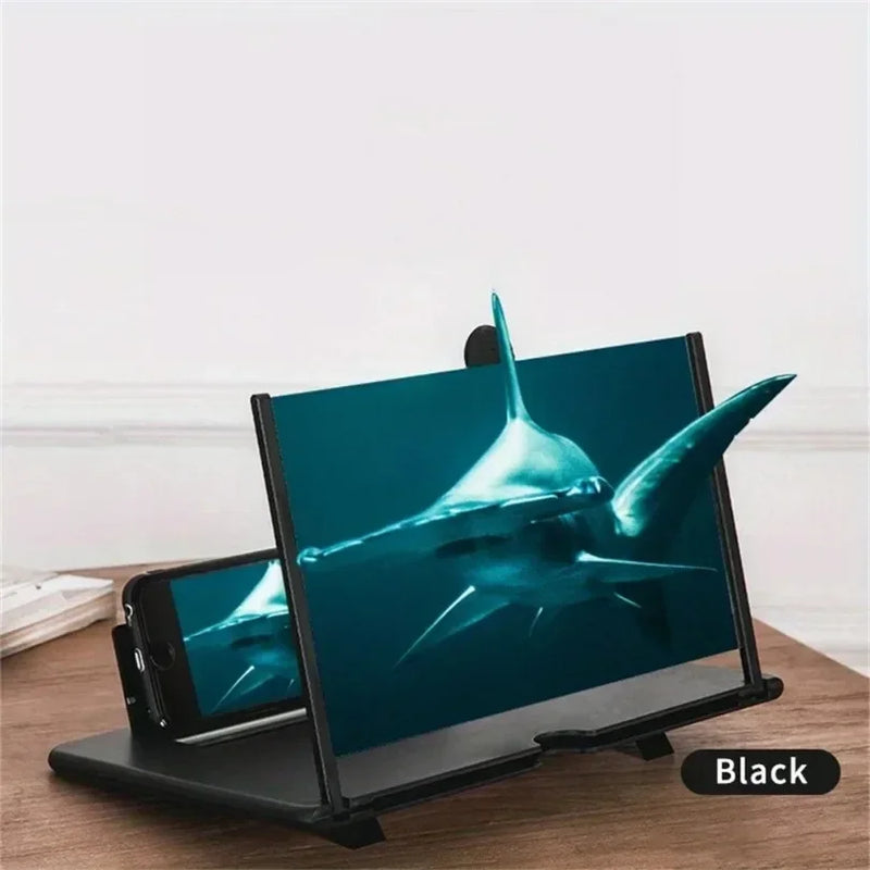 HD Phone Screen Magnifier - 12" Foldable Amplifier Stand for Movies & Videos