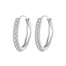 BAMOER 925 Sterling Silver Classic Paved CZ Huggie Hoop Earrings, 18K Gold Plated Cartilage Piercing Earrings Ear Cuff for Women