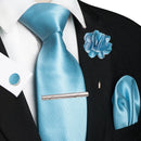 Conjunto Gravata Xadrez Castanho - Seda 8cm com Acessórios