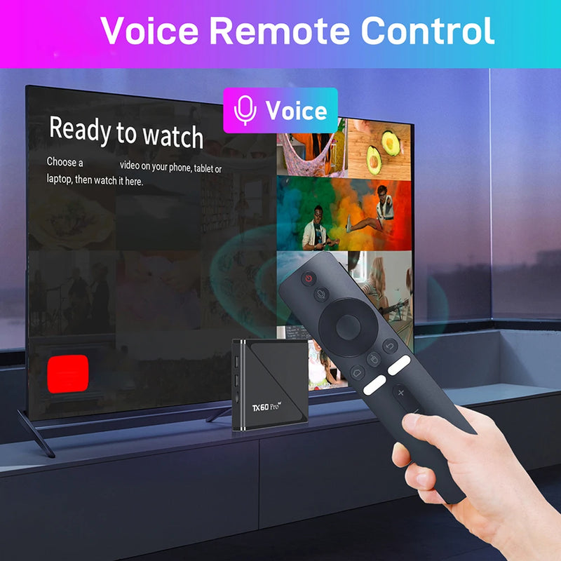 Box TV Android 16 TX60 PRO - 4K WiFi Dual 2.4G/5G Leitor Multimédia 16GB/256GB 2025