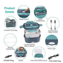 Lunch Box Elétrica Aquecedor Portátil 2 Compartimentos - Marmita Térmica Carro Casa Escritório