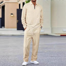 Conjunto Waffle Knit Masculino - Polo e Calças Tecido Macio Durável