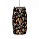 Saia Bodycon Estampado Flores Vintage - Midi Elegante Lápis Ajustada