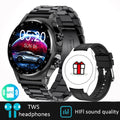 DAORKOW New 2 IN 1 Smart Watch TWS Earphone NFC Heart Rate Blood Oxygen Fitness Tracker Sport Watch Wireless Call Smartwatch Men