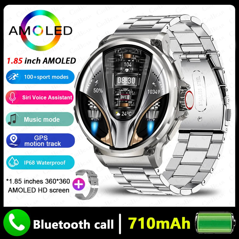 Smartwatch GPS Desportivo 1.85" AMOLED - Bateria 710mAh com Bluetooth