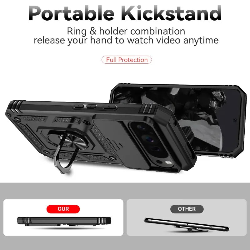Capa Anti-Choque Google Pixel com Anel Magnético - Proteção Premium com Suporte