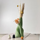 Conjunto 2 Vasos Decorativos Duplos - Vaso Flores Secas Design Moderno