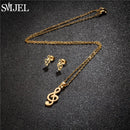 Conjunto Joias Aço Inoxidável - Colares Brincos Flores Bohemia para Homens e Mulheres