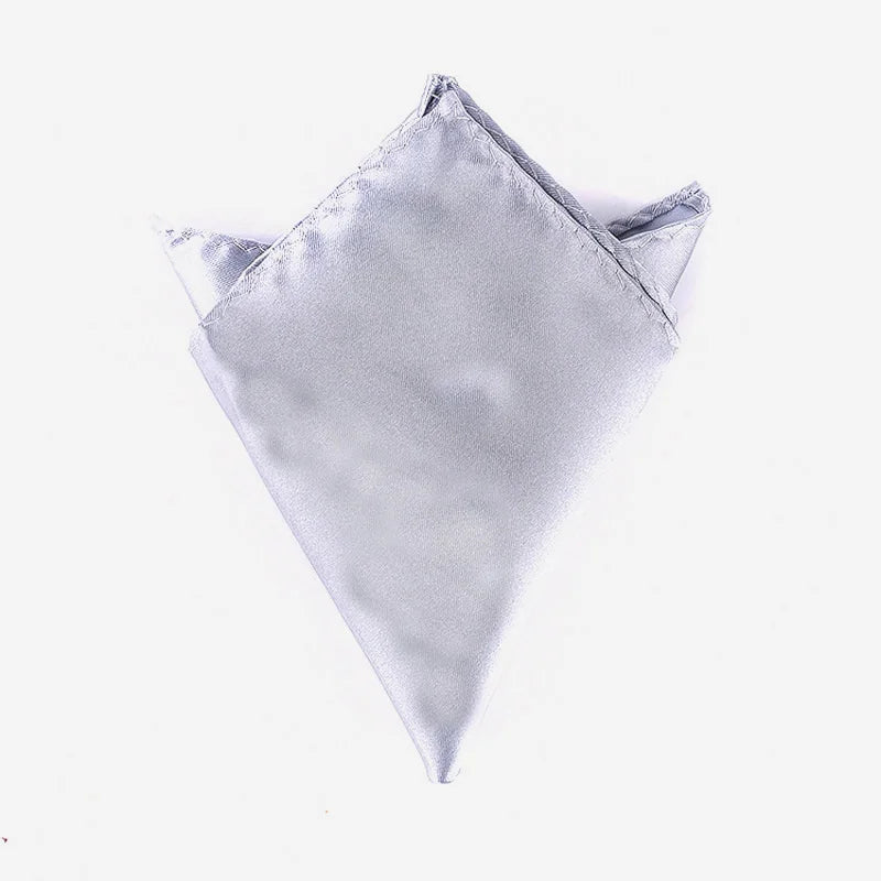 Lenços de Bolso Masculinos Luxo - Cores Sólidas Branco Preto Vermelho Poliéster 22x22cm