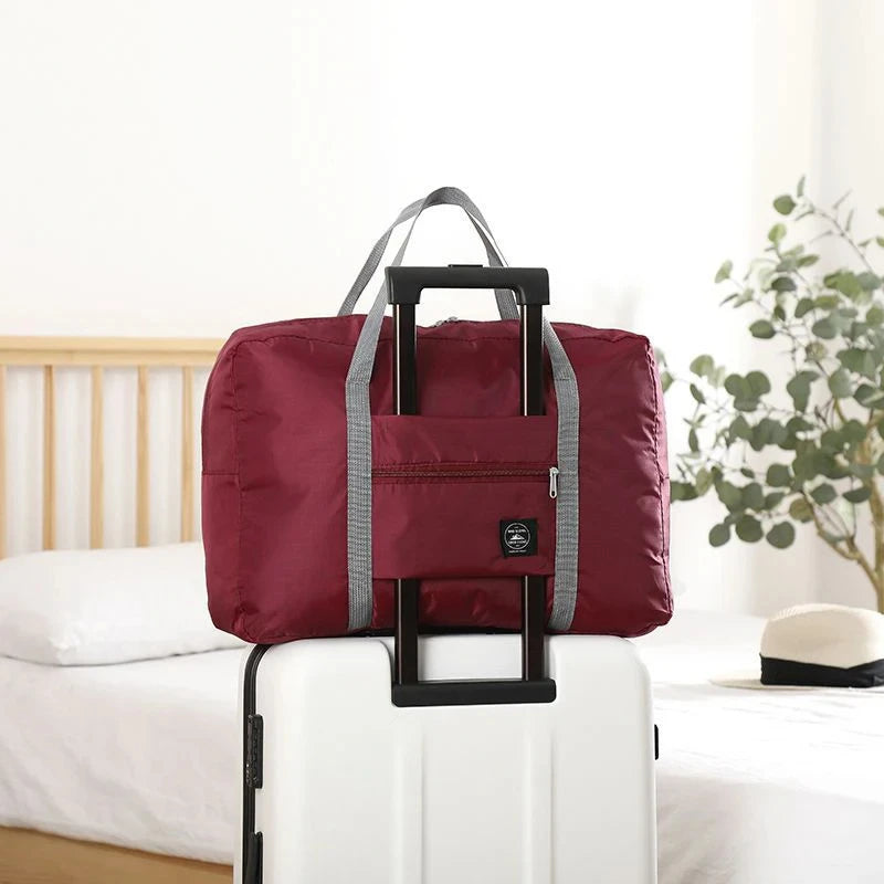 Saco de Viagem Dobrável para Avião - Bolsa Carry-On Leve Grande Capacidade Fim de Semana