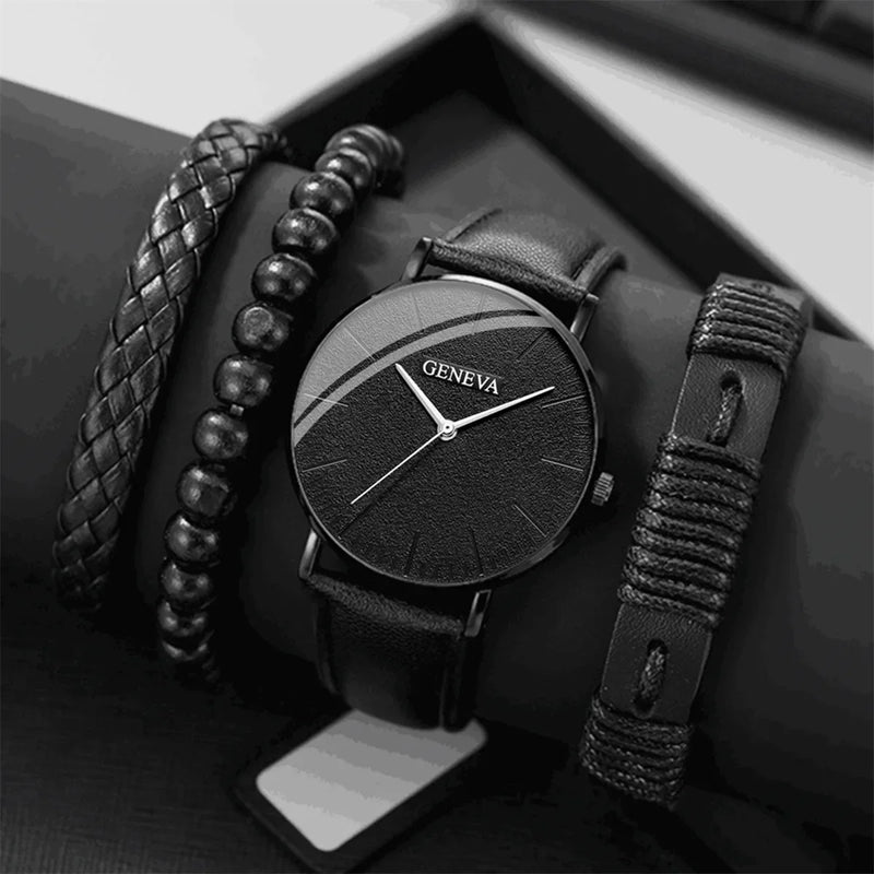 Relógio Masculino Executivo com Pulseira - Conjunto Presente Elegante