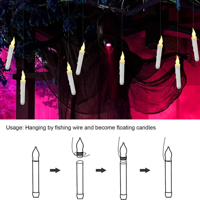 Velas LED Decorativas Sem Chama - Pack 6 Velas para Casamentos e Festas