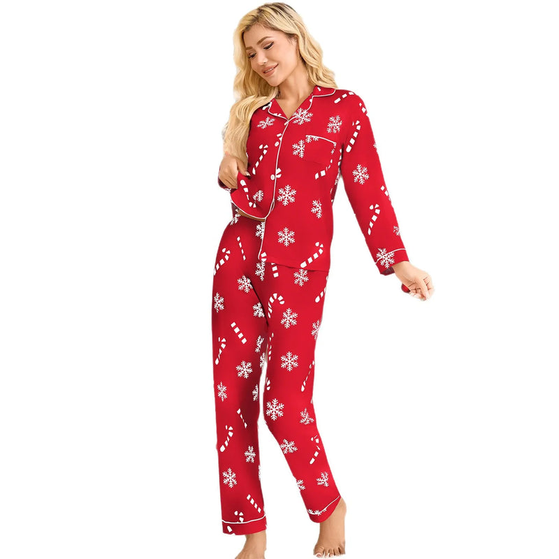 Pijama Natal Mulher - Conjunto 2 Peças Roupa Casa Calças Confortável Lounge