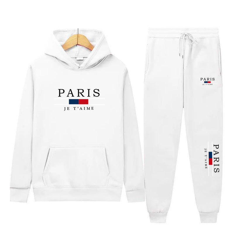 Fato de Treino com Capuz 2 Peças - Sweatshirt e Calças Desportivas Unissexo